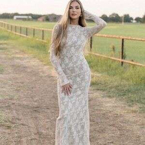 NWT Seraphine Lace Fairy Romantic Ethereal Feminine Maxi Wedding Dress Size 3XL